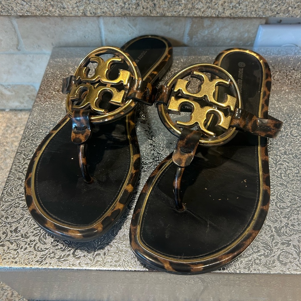 Tory Burch Miller Tortoise shell sandals